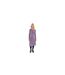 Robe Mi-longue Manches Longues Motif/style Orge Femme Violet Lazy Jacks-1