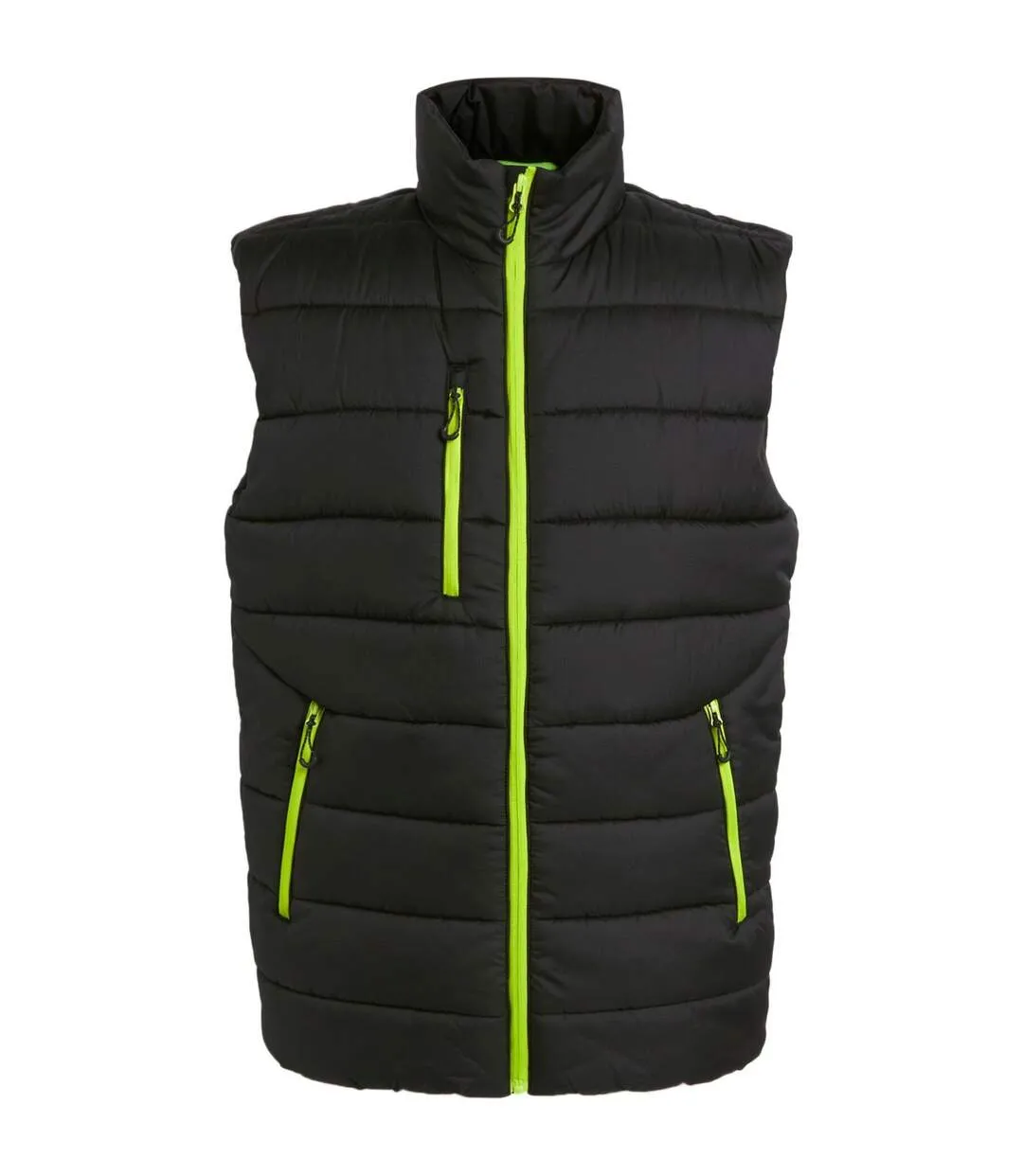 Veste Sans Manches Homme Noir Vert Citron Regatta Professional-1