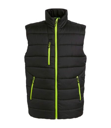 Veste Sans Manches Homme Noir Vert Citron Regatta Professional