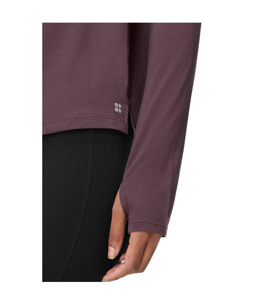 Haut Manches Longues Soft Flow Studio Femme Violet Sweaty Betty-3