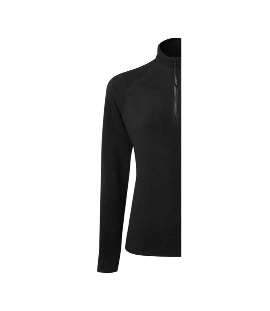 Womens/ladies Recycled Fitted Active Fleece Top Black TriDri-2