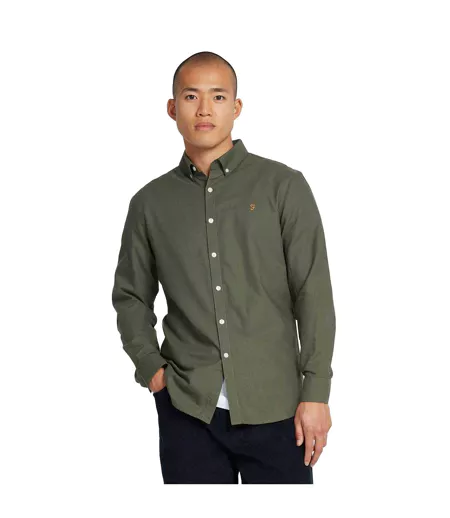 Chemise Brewer Homme Vert Foncé Farah