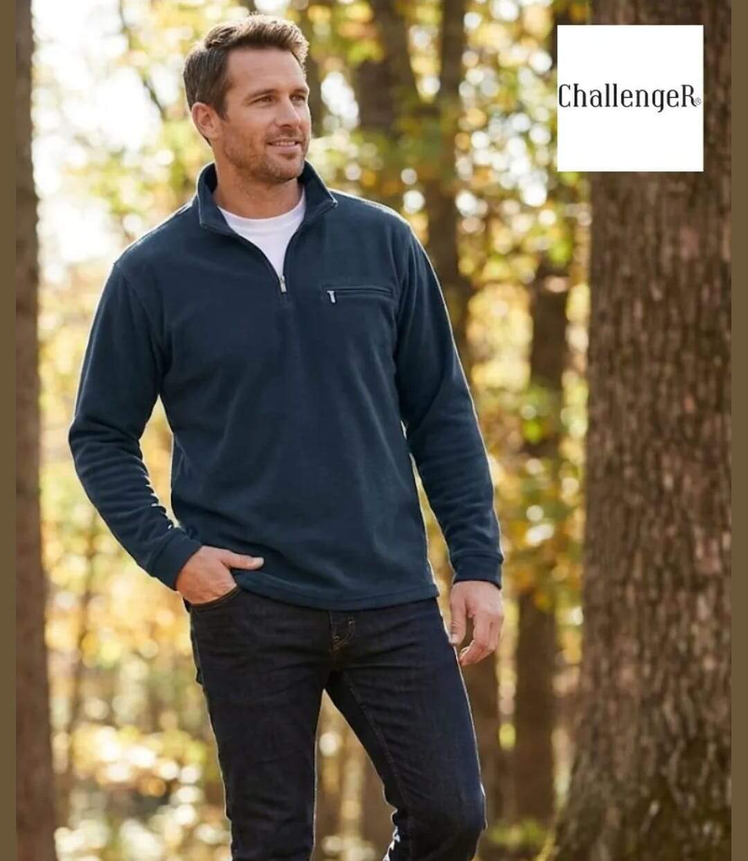 Sweat Polaire Col Zippé 1 Poche Caribou1 Challenger-4
