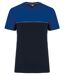 T-shirt de travail bicolore - Unisexe - WK304 - bleu marine et bleu roi
