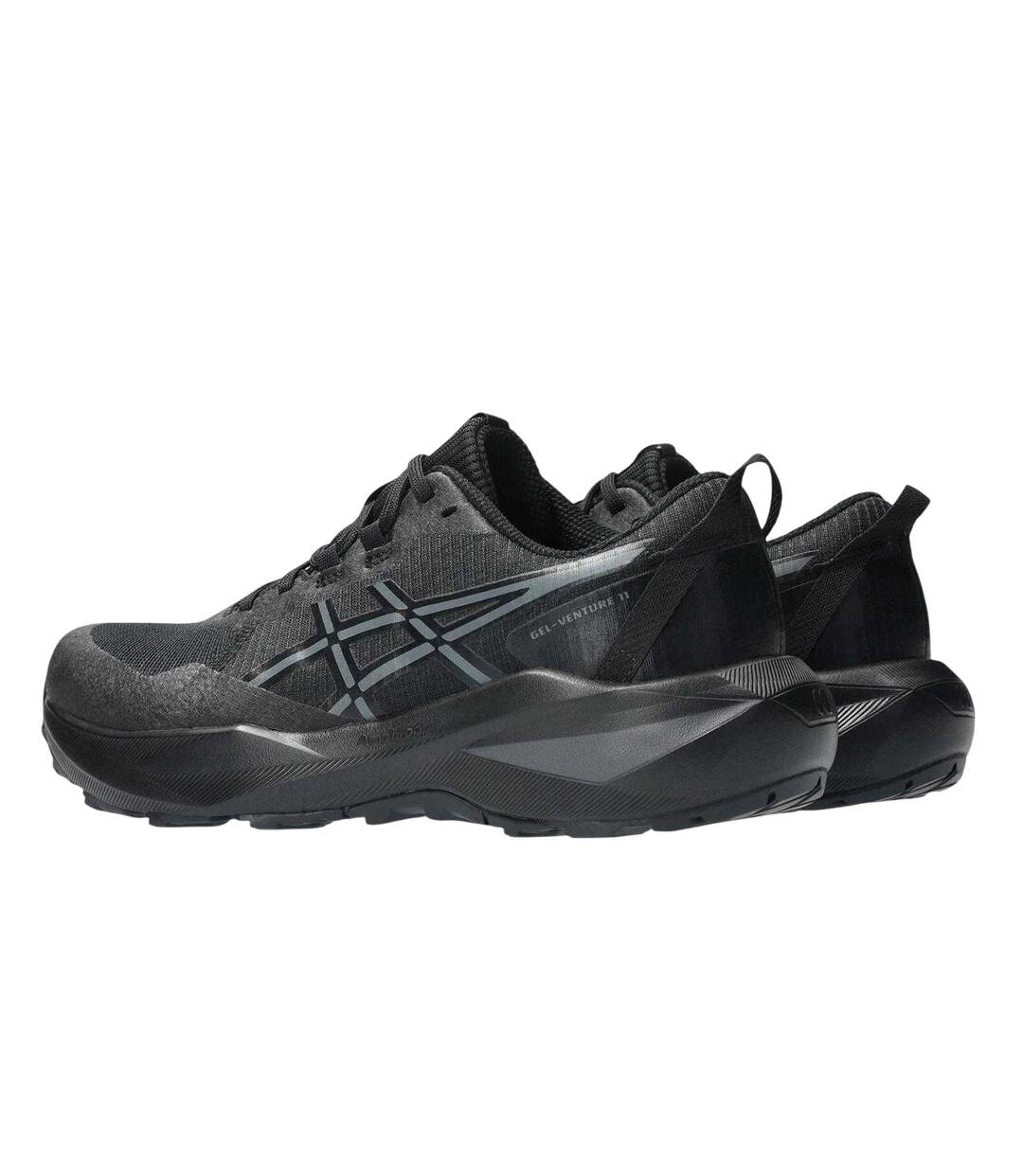 Womens/ladies Gel Venture 11 Running Trainers Black Grey Asics-2