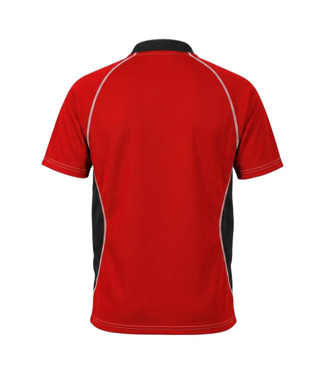Haut De Rugby Manches Raglan Motif/style Panneau Contrasté Homme Rouge Noir Gilbert-2