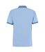 Kustom Kit Mens Tipped Piqué Short Sleeve Polo Shirt (Light Blue/Navy)