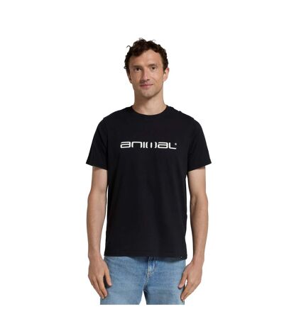 Mens Leon Organic Relaxed Fit T-shirt Black Animal