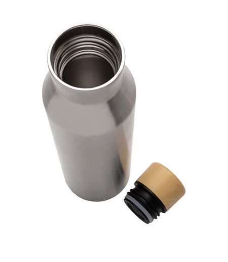 Gaia recycled stainless steel vacuum insulated 600ml water bottle one size silver XD Collection