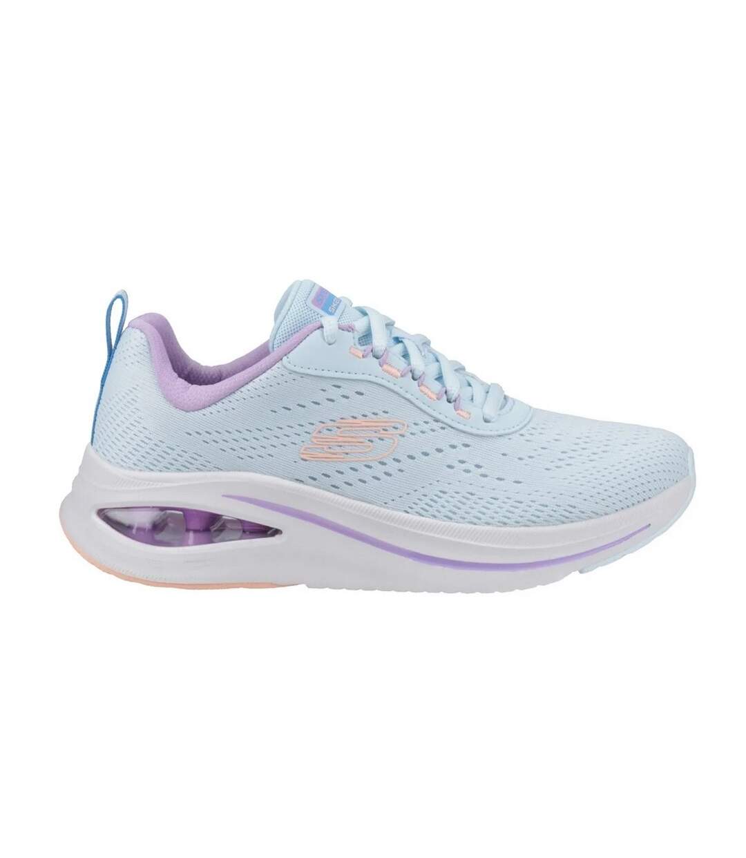 Womens/ladies meta aired out skech-air trainers light blue/multicoloured Skechers-3