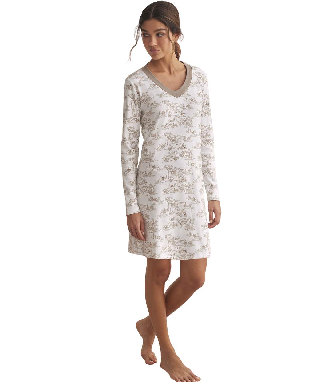 Chemise de nuit manches longues ROMANTICA Selmark-2