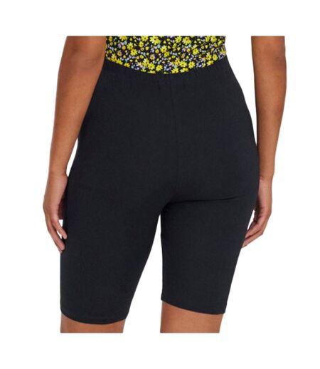 X2 Shorts de Grossesse Noir/Jaune  Femme Mamalicious Biker - L