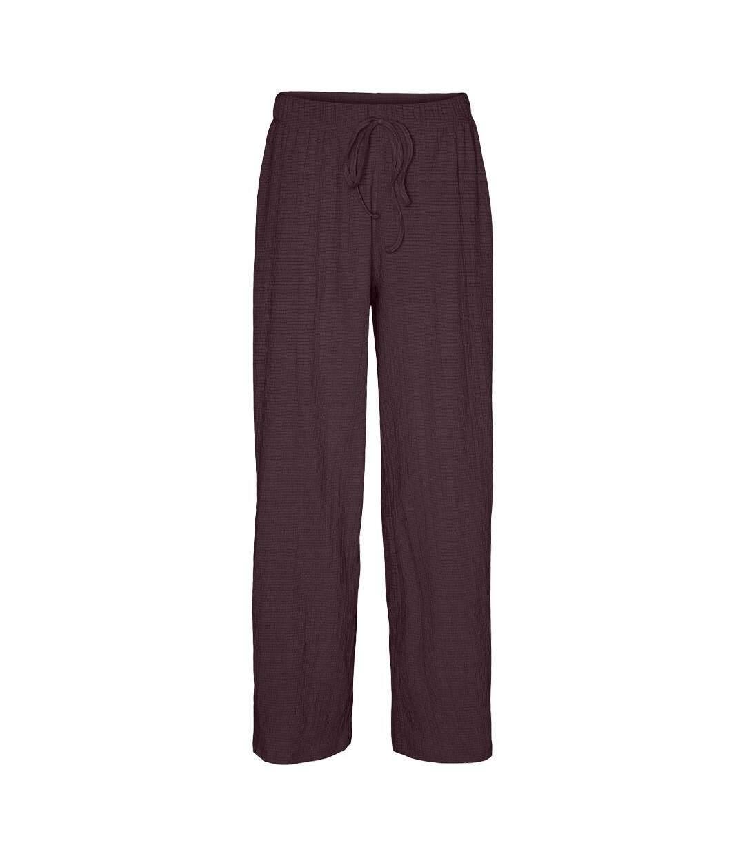 Pantalon fluide violet foncé femme vero moda luna - l-1