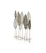 Déco Murale en Métal Foglie 87cm Argent & Or-3