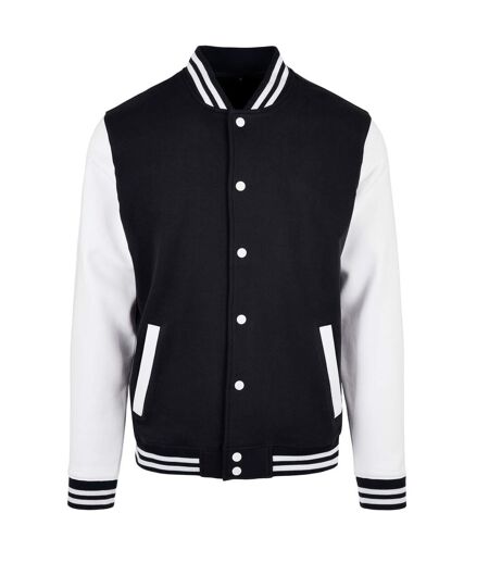 Veste basic college homme noir / blanc Build Your Brand