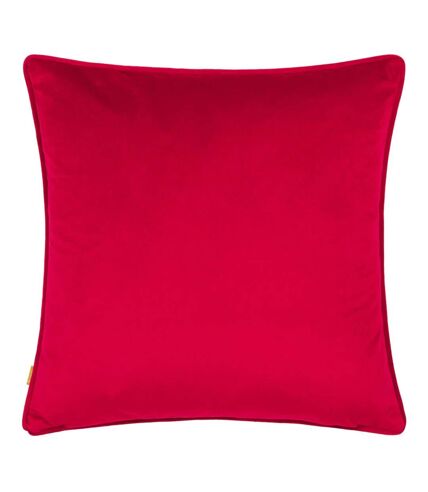 Furn Wild Flower Piped Velvet Throw Pillow Cover (Pink) (43cm x 43cm) - UTRV3286