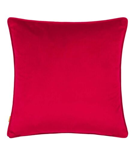 Wild flower piped velvet cushion cover 43cm x 43cm pink Furn