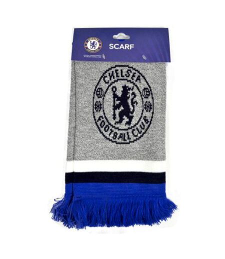 Chelsea FC - Écharpe JACQUARD (Gris / Bleu foncé / Blanc) (Taille unique) - UTBS3098