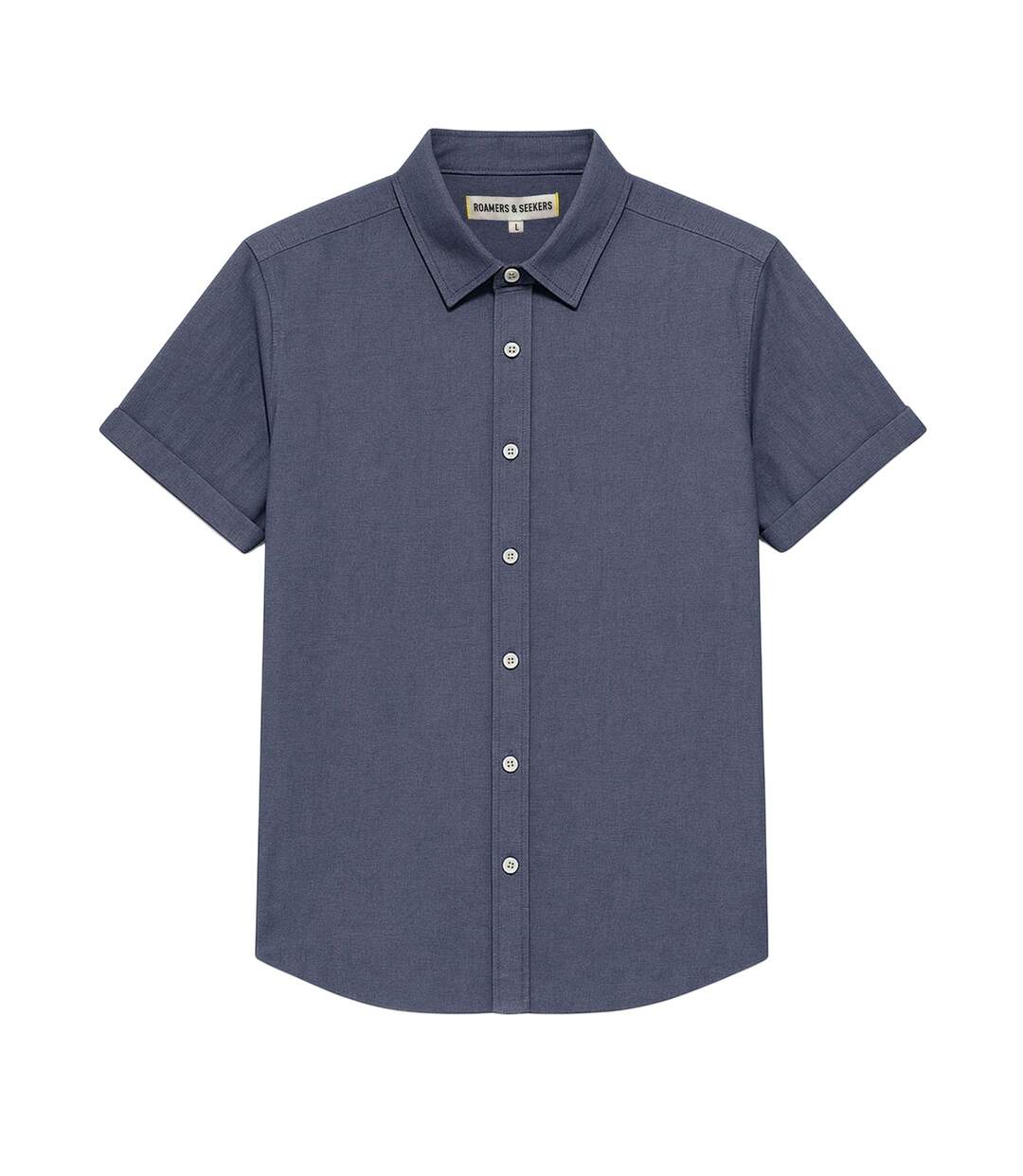 Chemise Motif/style Uni Homme Bleu Marine Sombre Roamers-2