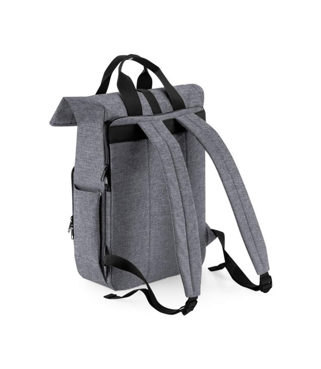 Sac à dos adulte taille unique gris chiné Bagbase-2