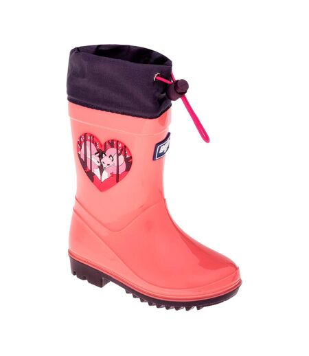 Bejo - Bottes de pluie KAI - Enfant (Rose saumon / Violet foncé) - UTIG1662