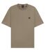 Mens Taut Minimalist Logo T-shirt Brown Boss-1