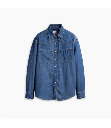 Womens/ladies Teodora Denim Lightweight Shirt Blue Levis