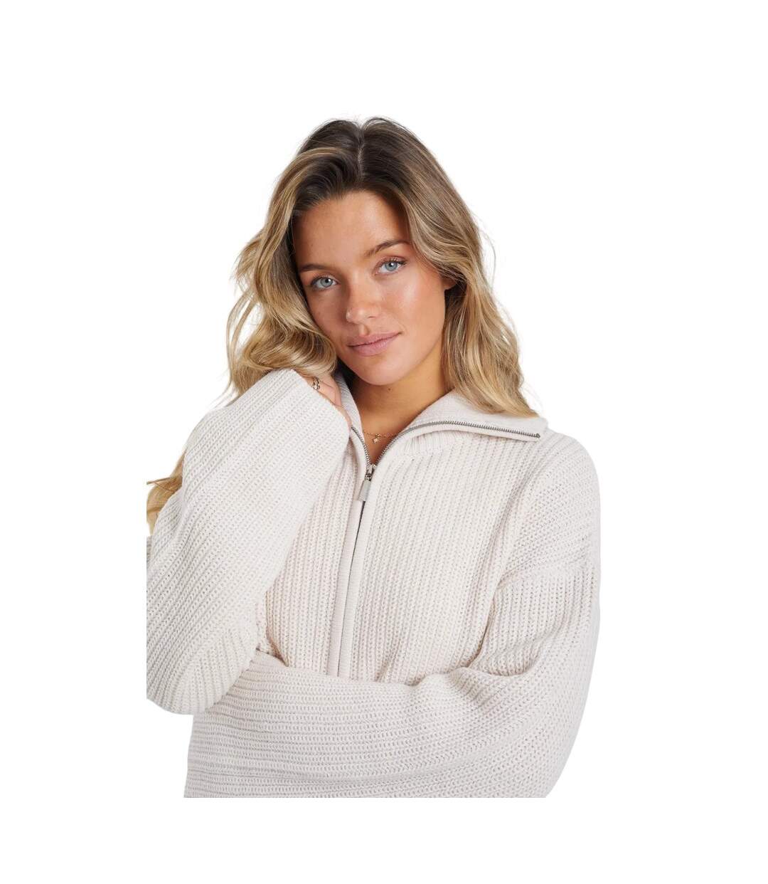 Veste Motif/style Pêcheur Femme Beige Gris Brave Soul-4
