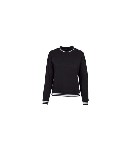 Build Your Brand Womens/Ladies College Sweatshirt (Black/White) - UTRW7916