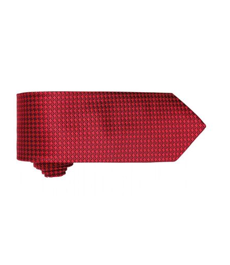 Lot de 2  Cravate à motif pied de poule homme taille unique rouge Premier