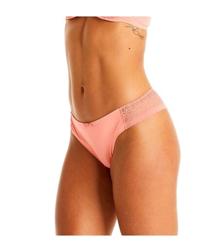 Tanga rose Gaufrette