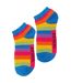 1 Pack Mens Rainbow Striped Bamboo Trainer Socks-4