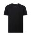 Mens pure organic short-sleeved t-shirt black Russell