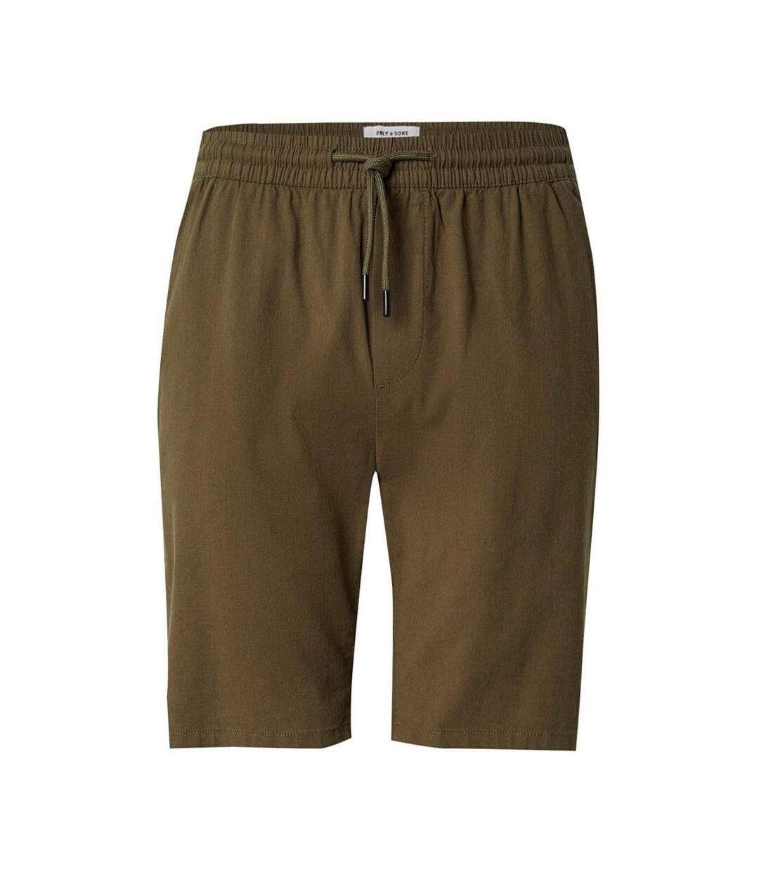 Short marron homme only & sons capri-1