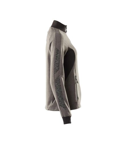 Womens/ladies Accelerate Zipped Lady Fit Jacket Dark Anthracite Black Mascot
