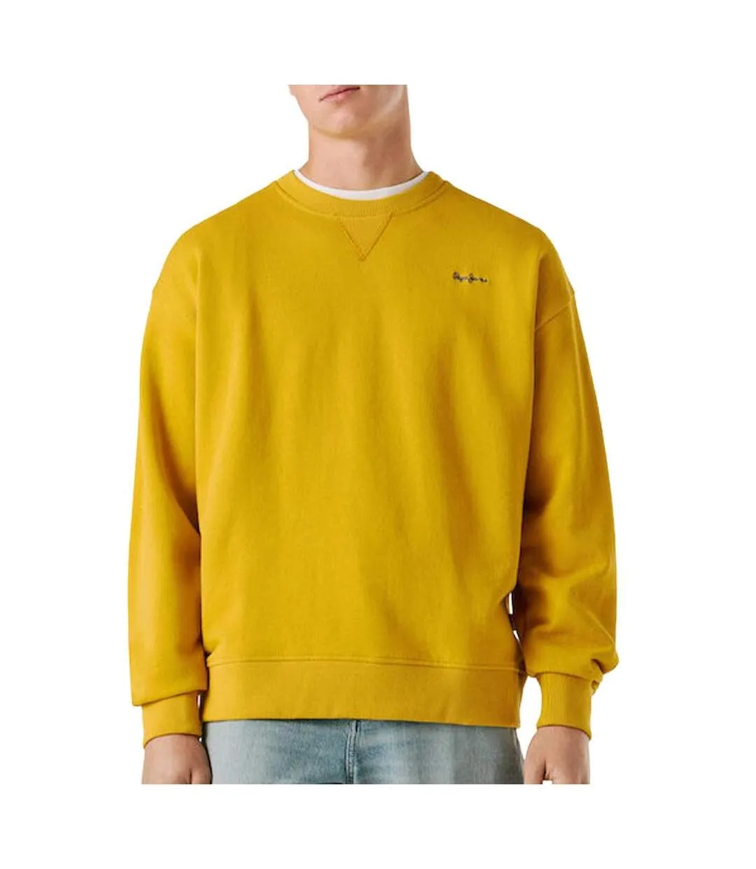 Sweat jaune homme pepe jeans pjl-1