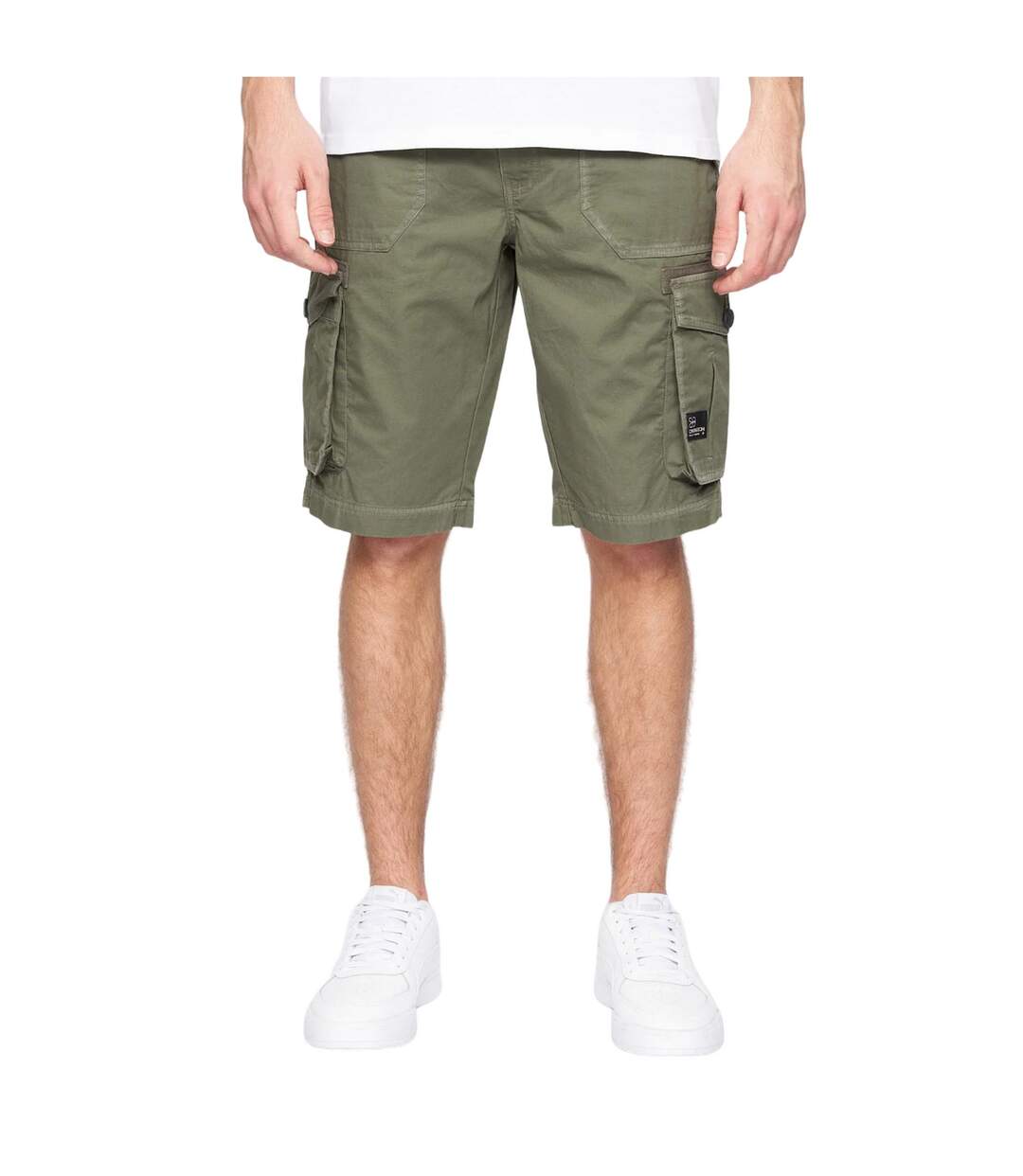 Short à poches kyron homme vert sombre Crosshatch-1