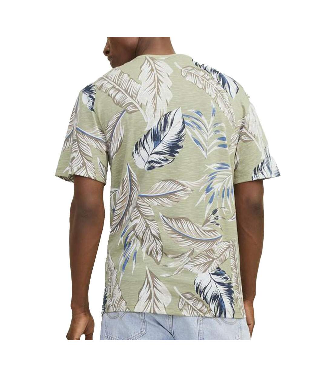 T-shirt vert à fleurs homme jack & jones jeff - l-2