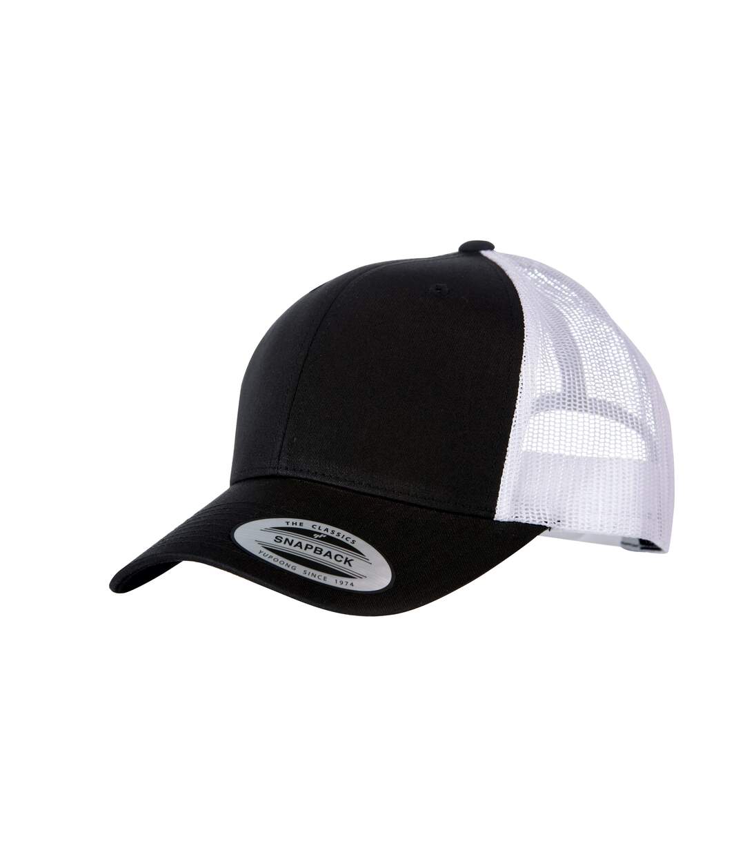 Casquette adulte unisexe noir/blanc Yupoong-1