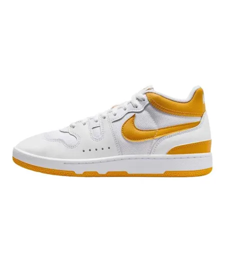 Mens Attack Leather Trainers White Yellow Nike