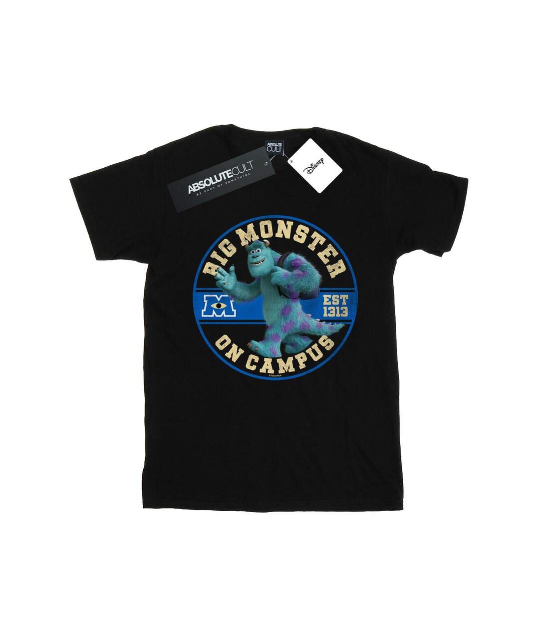 Disney Femmes/Ladies - Monsters University Monster On Campus - T-shirt boyfriend en coton (Noir) - UTBI48725-1