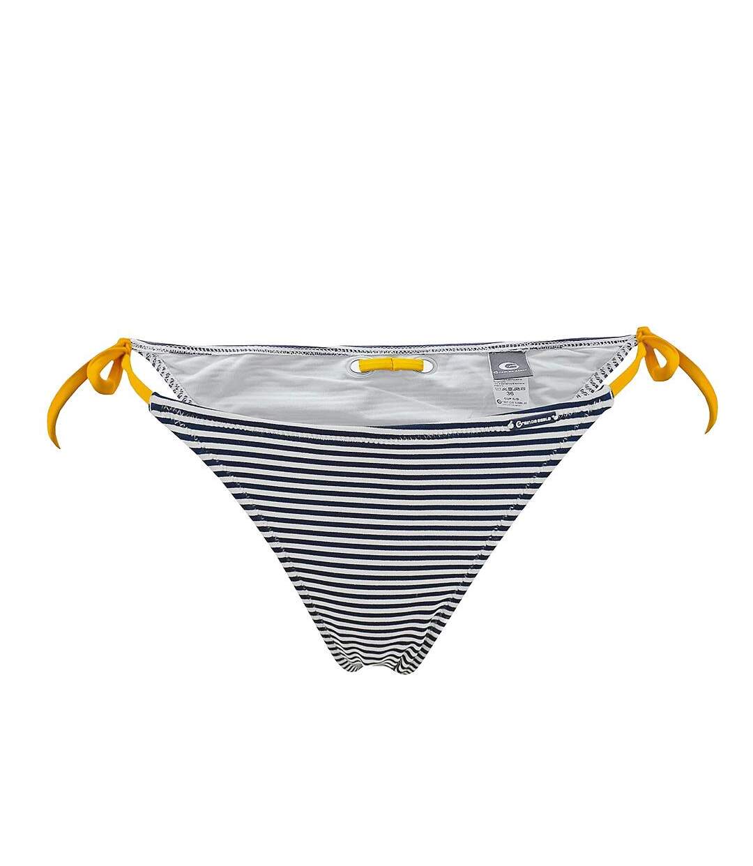 Maillot de bain marine/blanc/jaune grain de sable femme sea-1