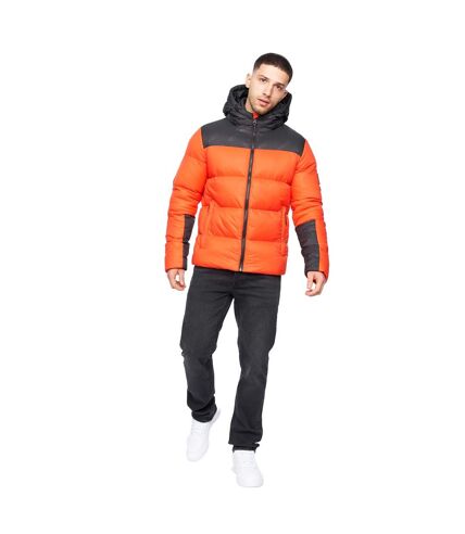 Mens chemerley hooded jacket orange/black Crosshatch