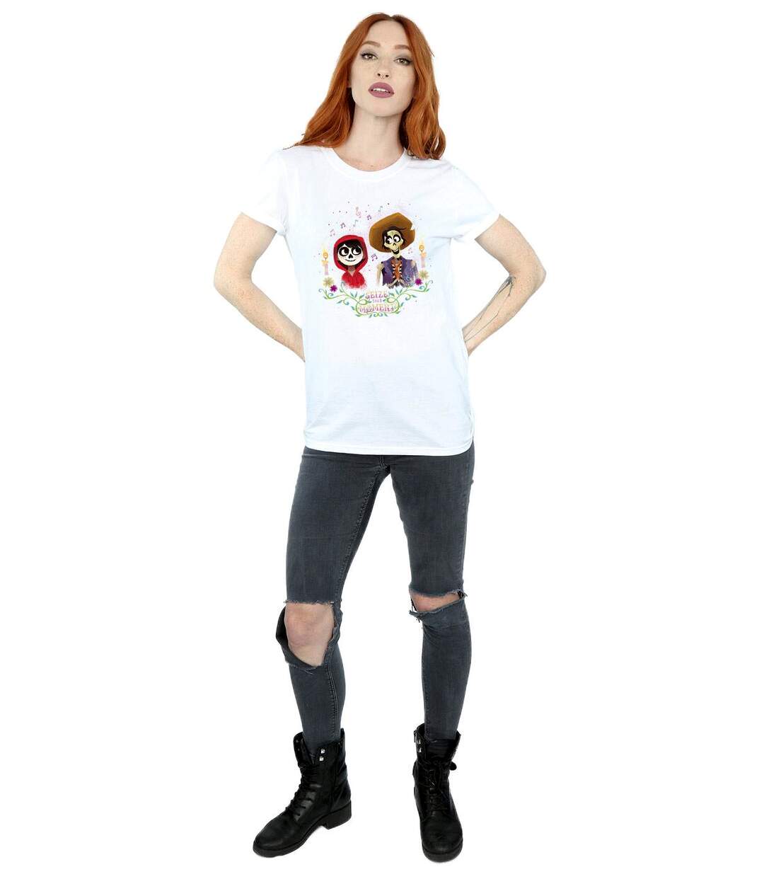 Disney - T-shirt COCO MIGUEL AND HECTOR - Femme (Blanc) - UTBI16490-4