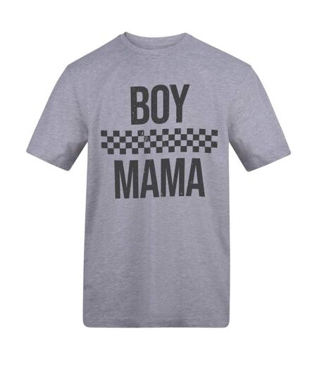 T-shirt Fête Des Mères Motif/style À Carreaux Femme Gris AWD