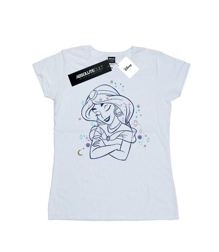 Disney T-shirt en coton Aladdin Princesse Jasmine Constellation Femme/Ladies (Blanc) - UTBI37198