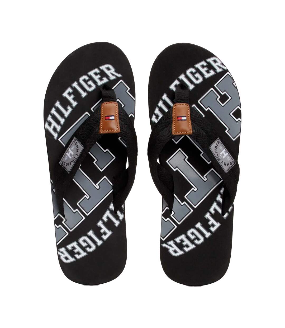 Mens Essential Beach Flip Flops Black Tommy Hilfiger-1