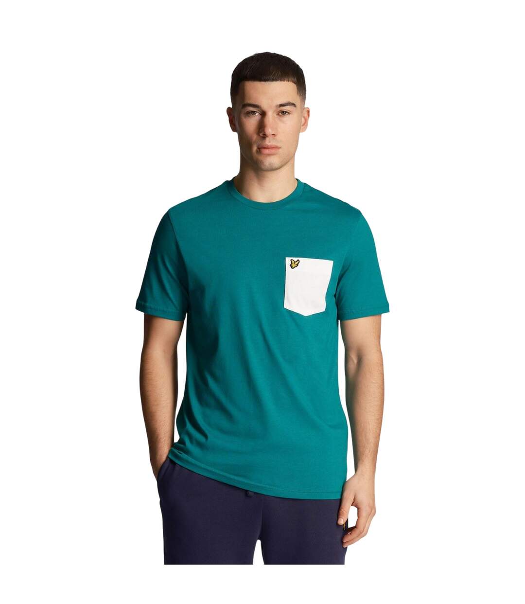 T-shirt Homme Vert Blanc Lyle & Scott-1