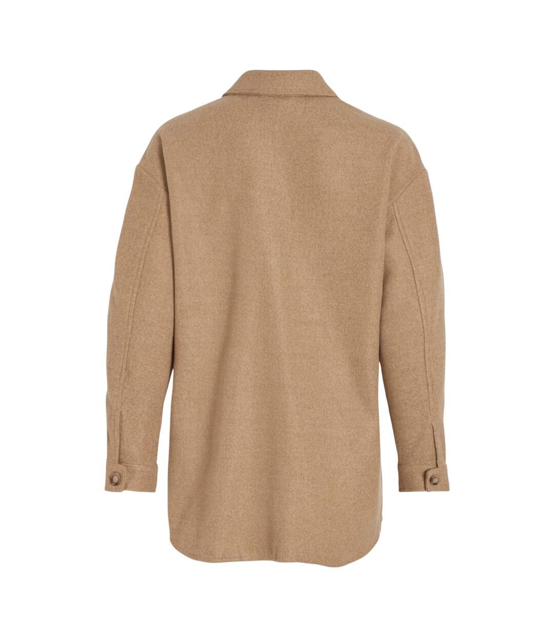 Womens/ladies Long-sleeved Shacket Tigers Eye Enhance-3