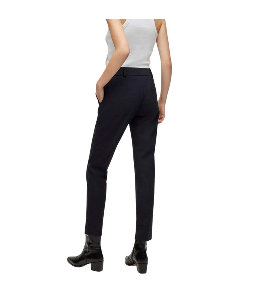 Pantalon Hetana Femme Bleu Foncé Hugo-3